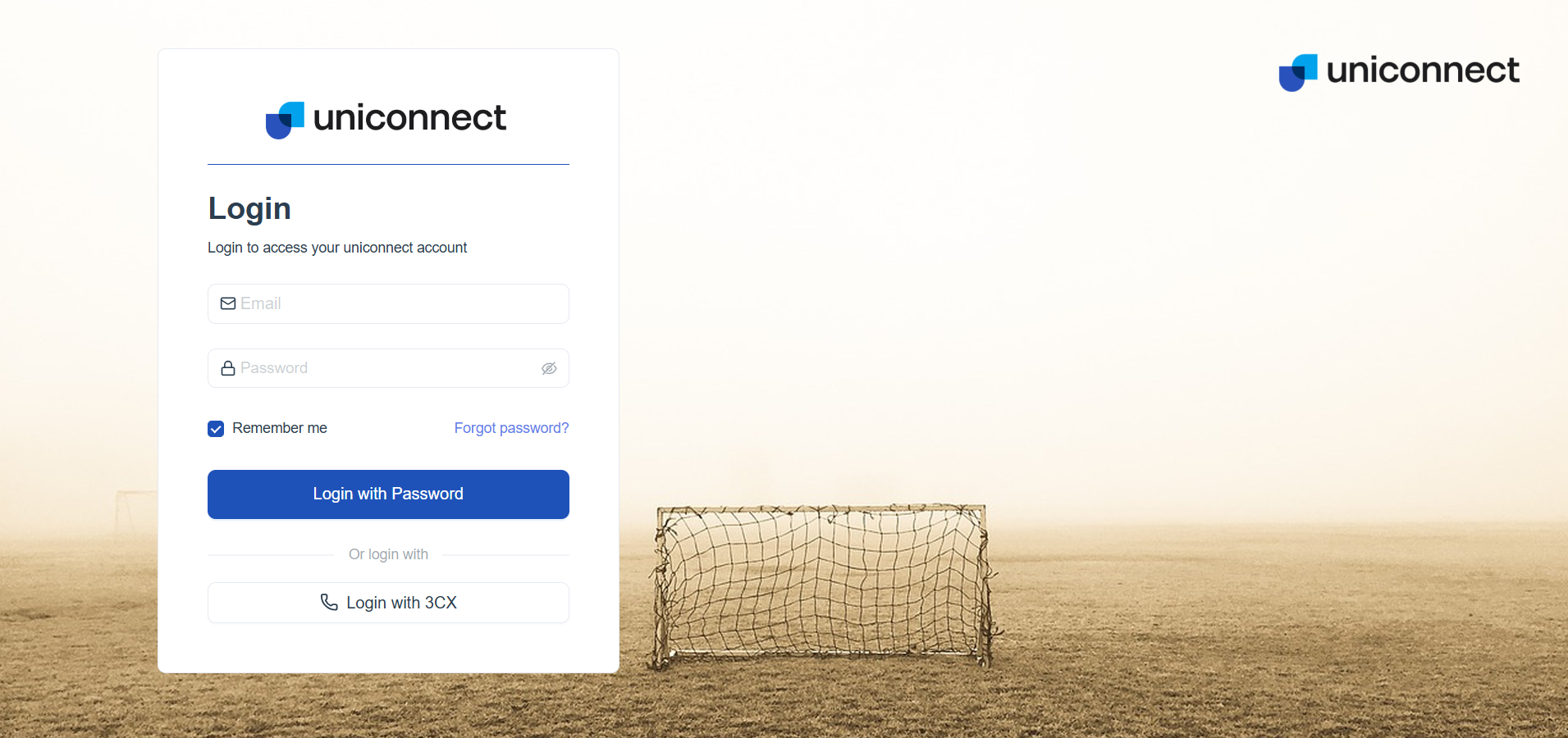 Login page
